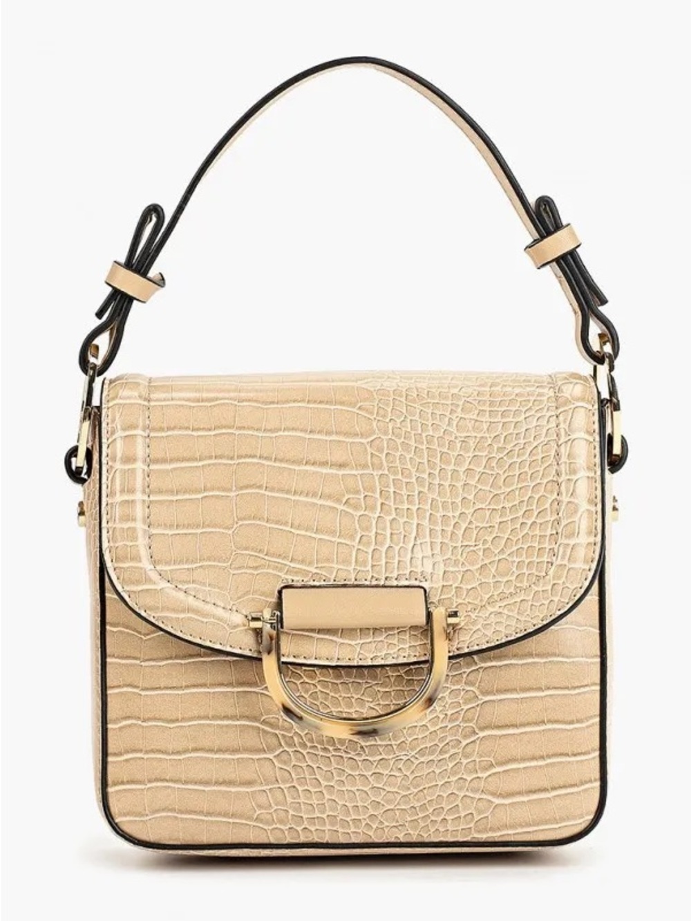 TOPSHOP Carrie Croc Shoulder Bag